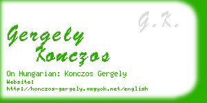 gergely konczos business card